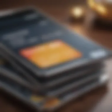 A close-up of a smartphone with a credit card app open