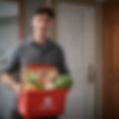 DoorDash delivery experience highlighted with food items