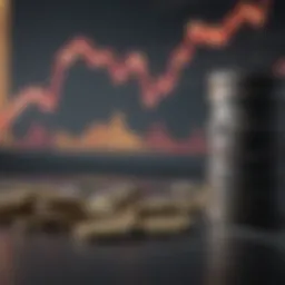 Conceptual representation of virtual forex trading platforms with charts and data analysis