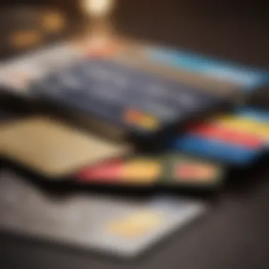 Diverse range of credit cards displayed on a table