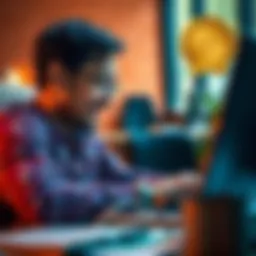 A person examining financial options on a laptop