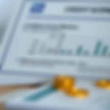 Illustration showing credit score metrics