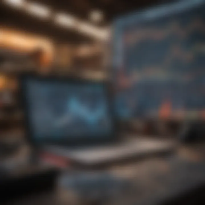 Market trend analysis represented through charts and graphs
