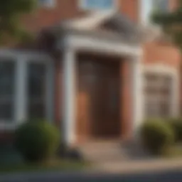An overview of a bank foreclosure property showcasing its exterior features