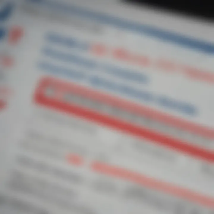 Close-up of a credit report highlighting Bank of America entries