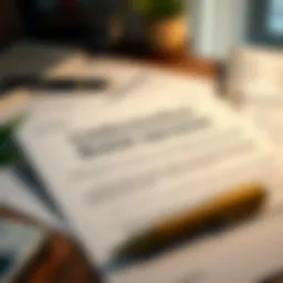 Legal document representing rental agreements